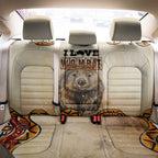 I Love Wombat Back Car Seat Cover Australian Aboriginal Art