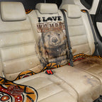 I Love Wombat Back Car Seat Cover Australian Aboriginal Art