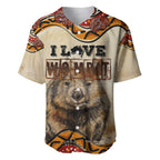I Love Wombat Baseball Jersey Australian Aboriginal Art