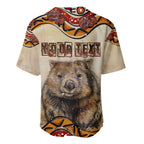 I Love Wombat Baseball Jersey Australian Aboriginal Art