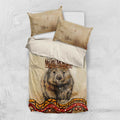 I Love Wombat Bedding Set Australian Aboriginal Art