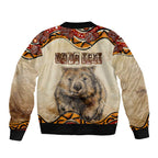 I Love Wombat Bomber Jacket Australian Aboriginal Art