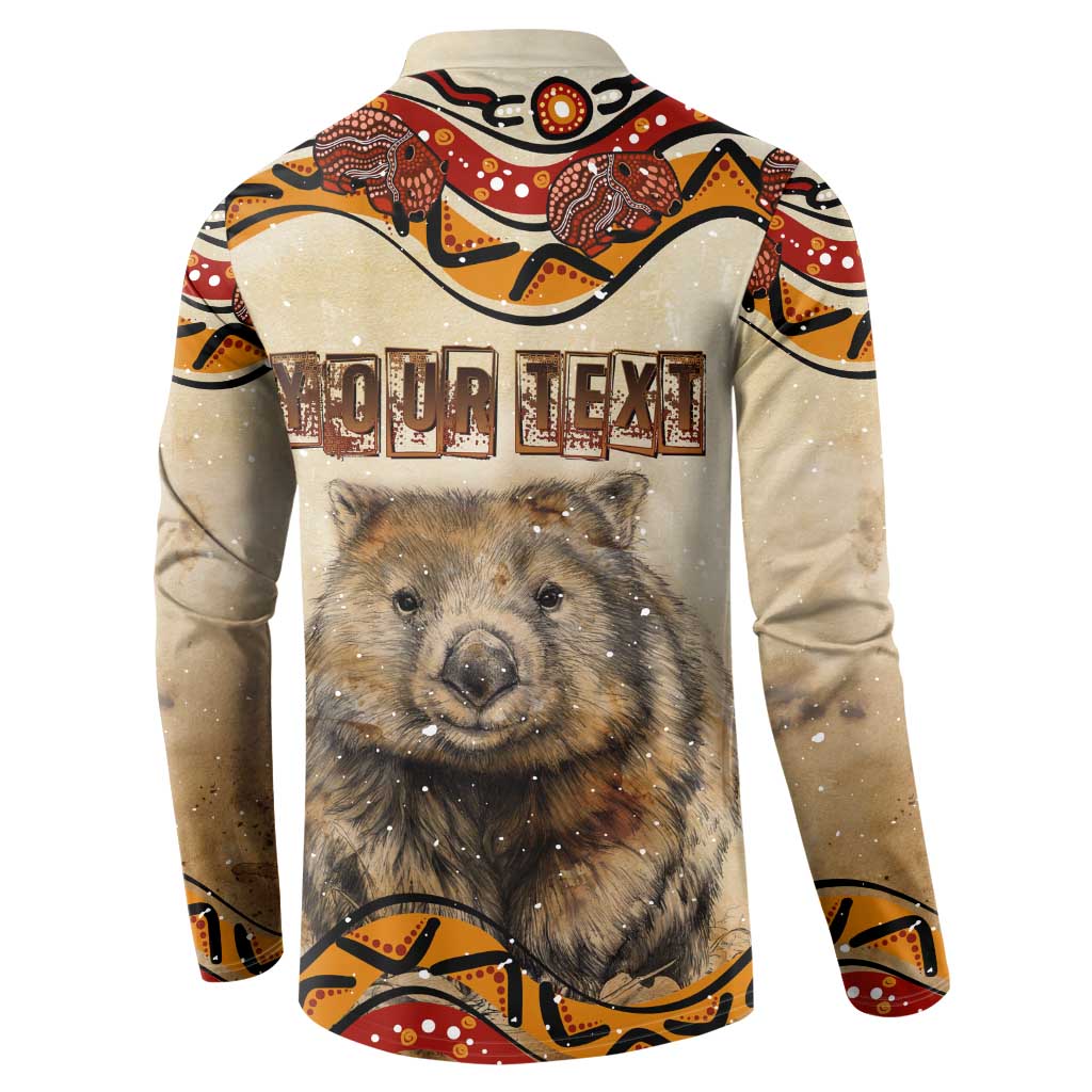 I Love Wombat Button Sweatshirt Australian Aboriginal Art