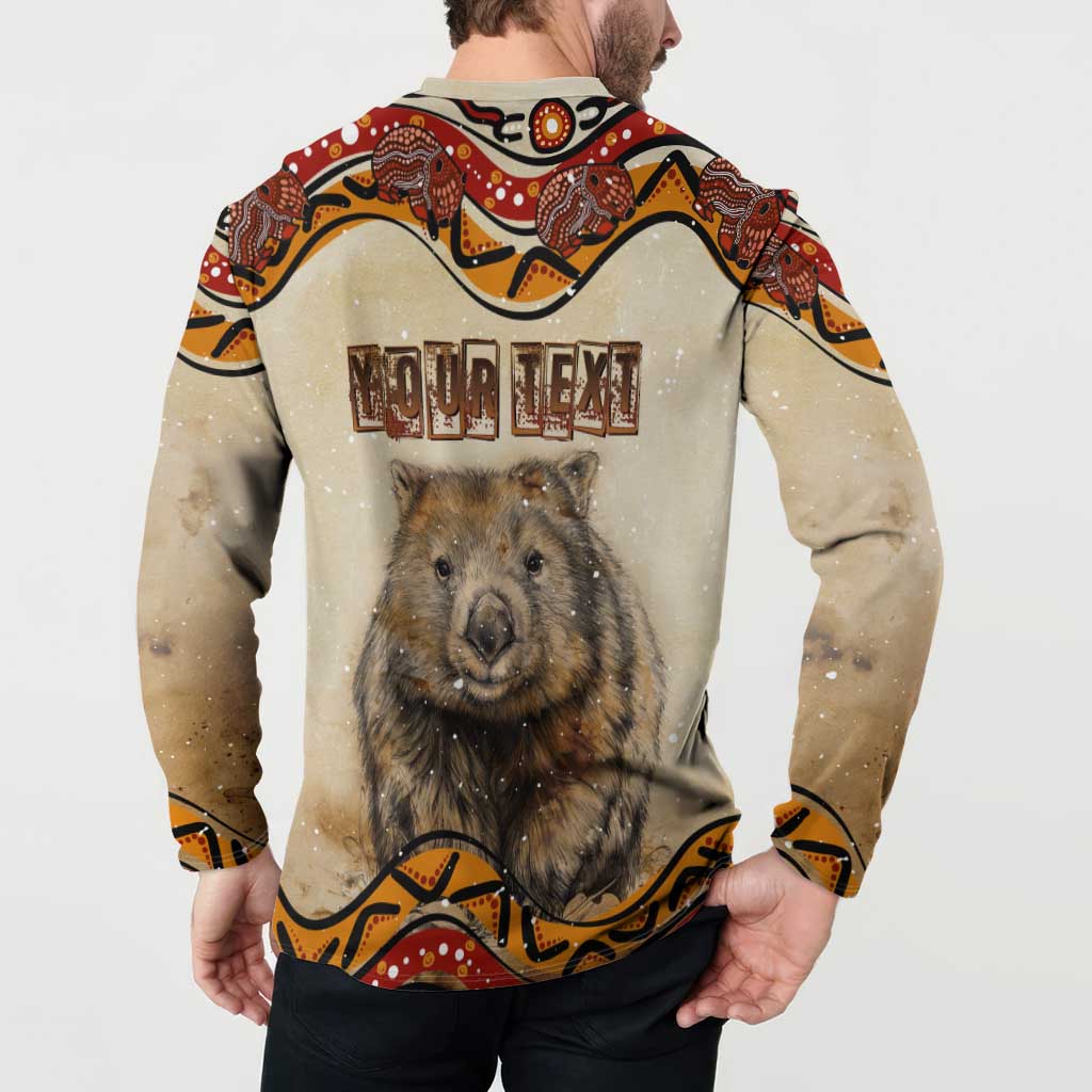I Love Wombat Button Sweatshirt Australian Aboriginal Art