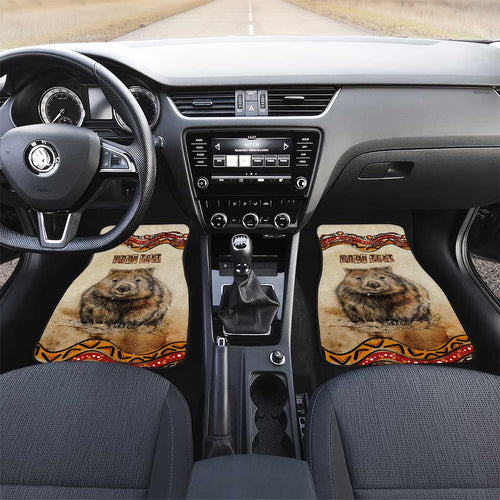 I Love Wombat Car Mats Australian Aboriginal Art