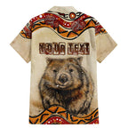 I Love Wombat Family Matching Mermaid Dress and Hawaiian Shirt Australian Aboriginal Art