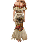 I Love Wombat Family Matching Mermaid Dress and Hawaiian Shirt Australian Aboriginal Art