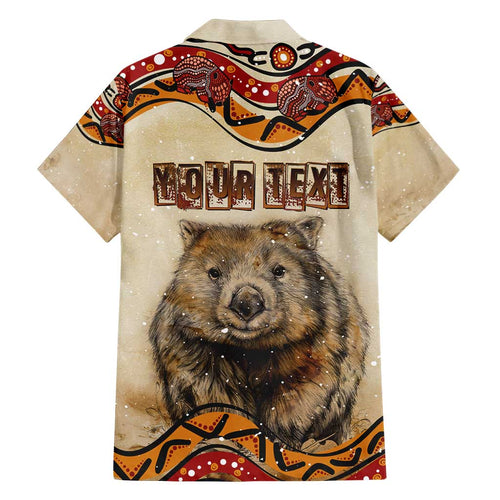 I Love Wombat Family Matching Summer Maxi Dress and Hawaiian Shirt Australian Aboriginal Art