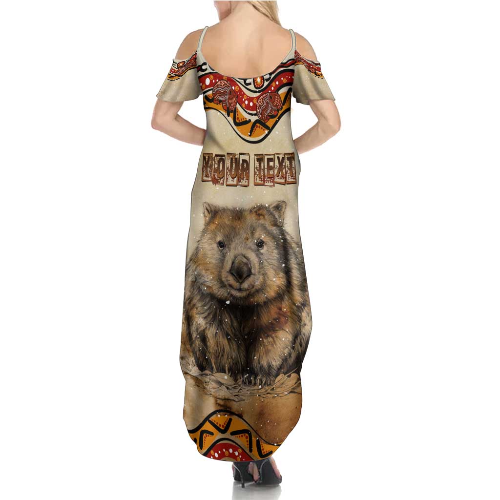 I Love Wombat Family Matching Summer Maxi Dress and Hawaiian Shirt Australian Aboriginal Art