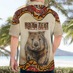 I Love Wombat Hawaiian Shirt Australian Aboriginal Art