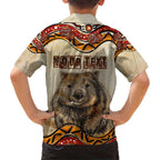 I Love Wombat Hawaiian Shirt Australian Aboriginal Art