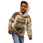 I Love Wombat Kid Hoodie Australian Aboriginal Art