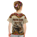 I Love Wombat Kid T Shirt Australian Aboriginal Art