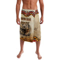I Love Wombat Lavalava Australian Aboriginal Art