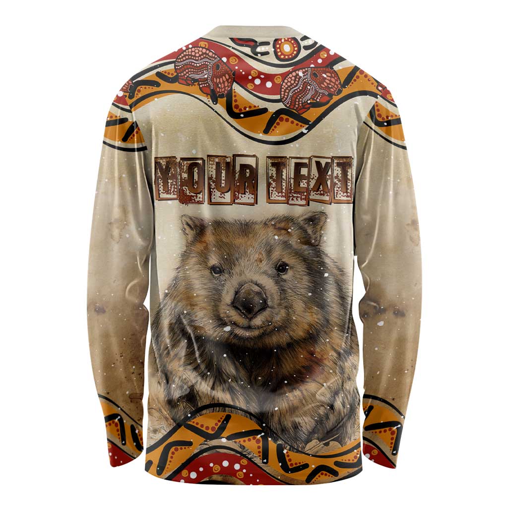 I Love Wombat Long Sleeve Shirt Australian Aboriginal Art