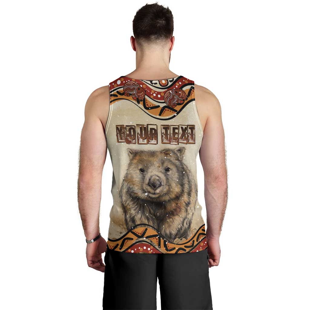 I Love Wombat Men Tank Top Australian Aboriginal Art