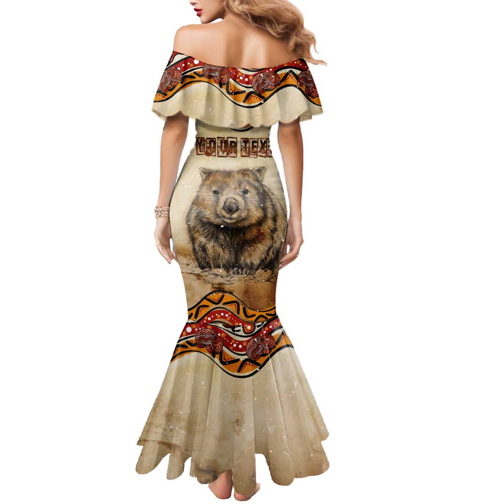 I Love Wombat Mermaid Dress Australian Aboriginal Art