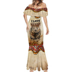 I Love Wombat Mermaid Dress Australian Aboriginal Art