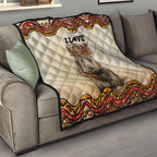 I Love Wombat Quilt Australian Aboriginal Art