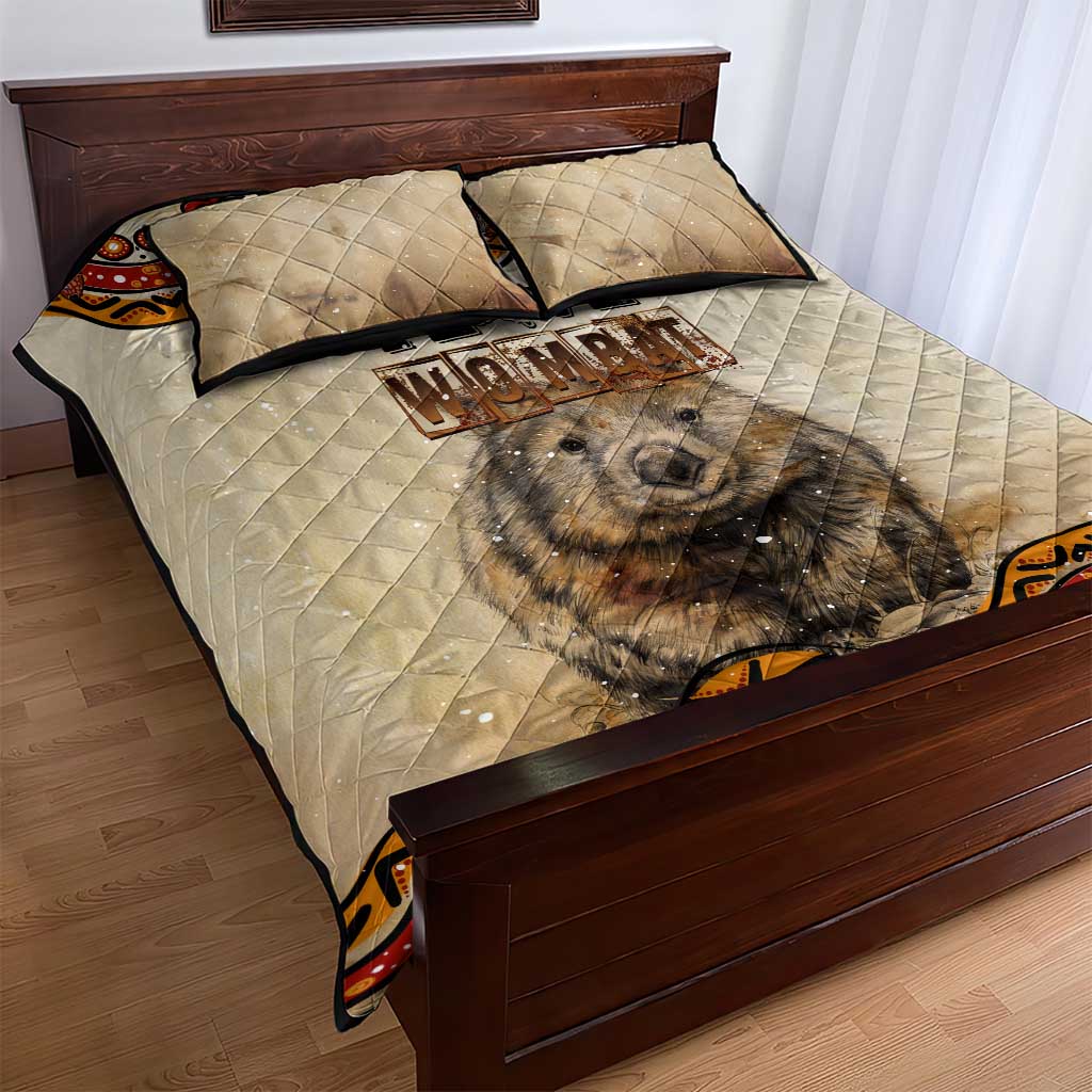 I Love Wombat Quilt Bed Set Australian Aboriginal Art