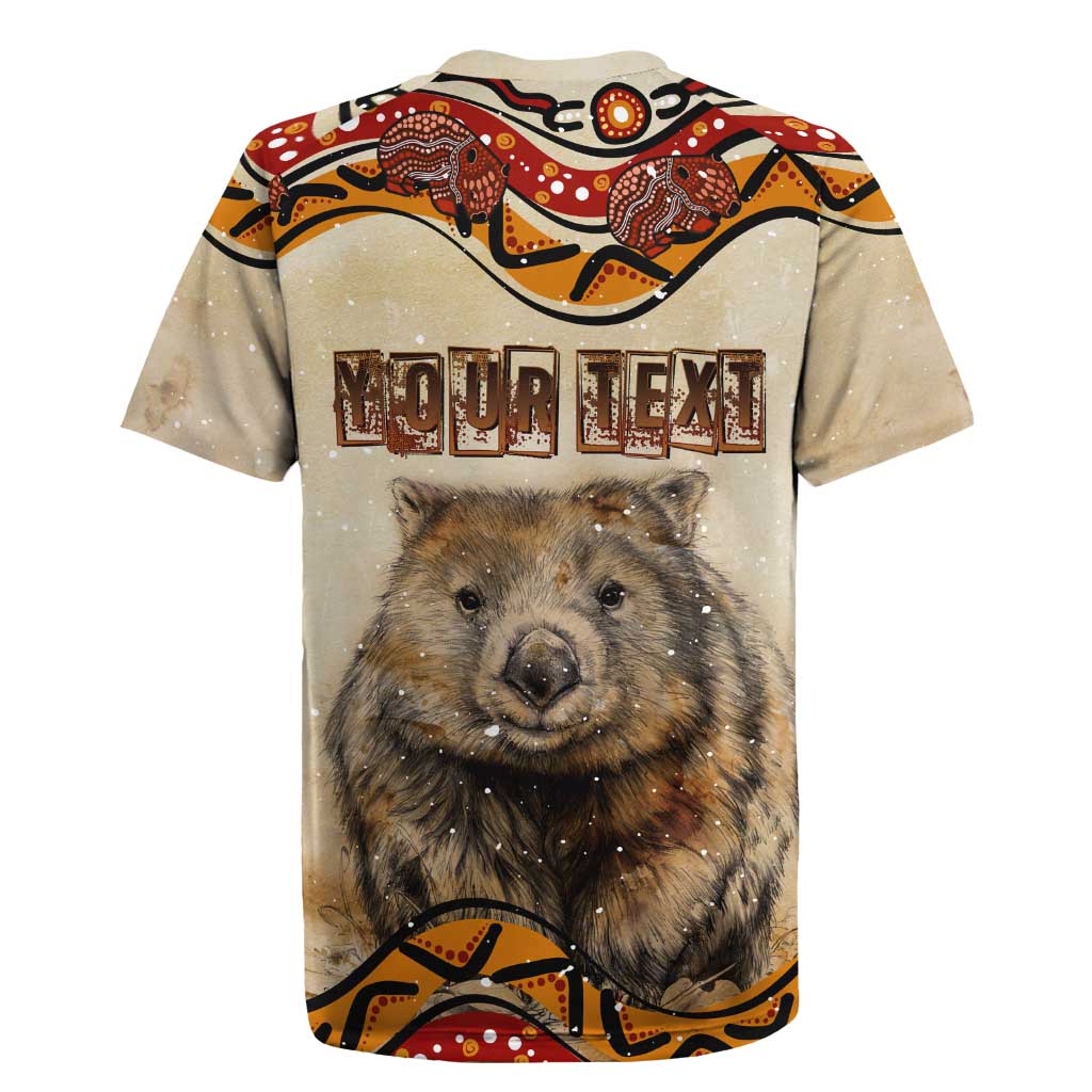 I Love Wombat Rugby Jersey Australian Aboriginal Art