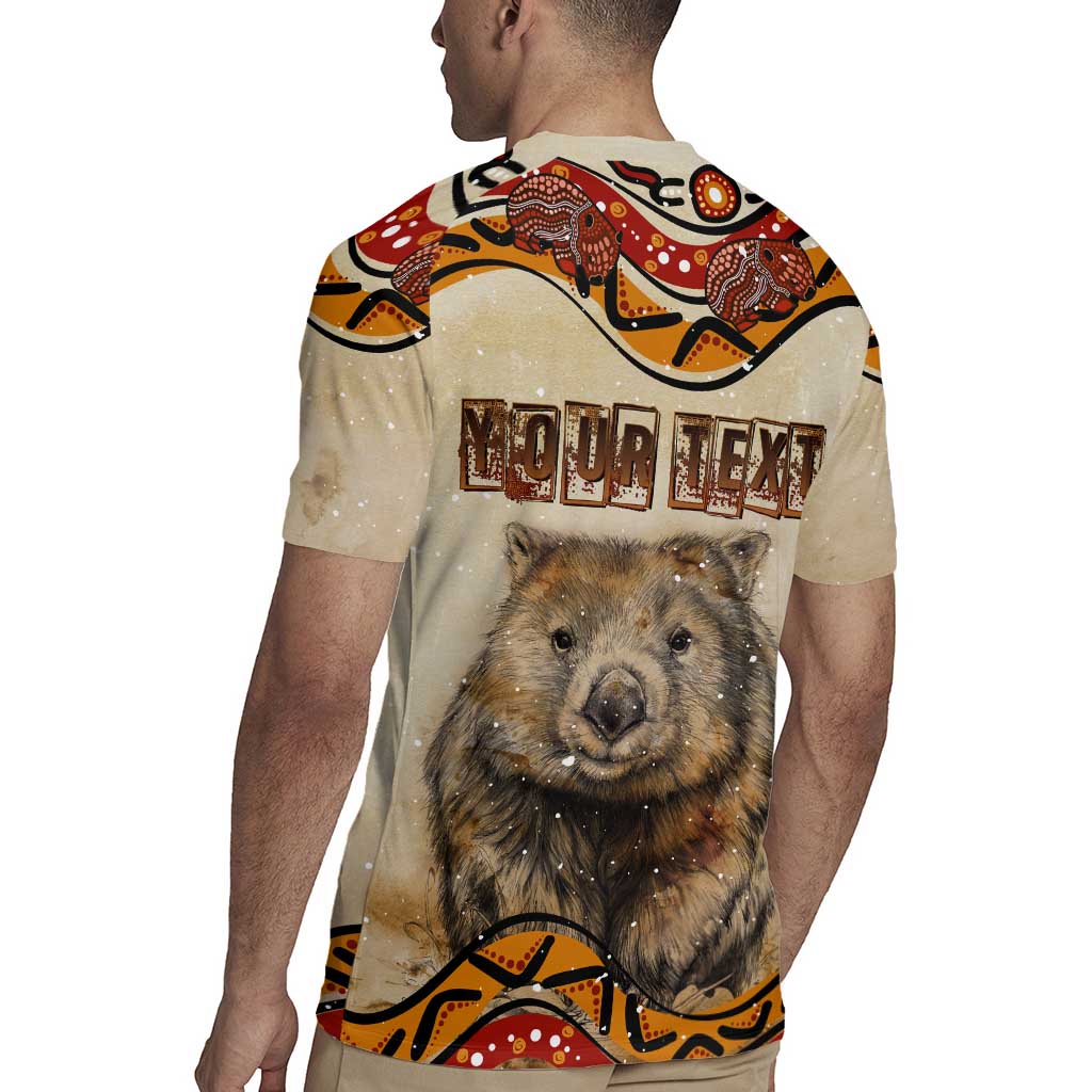 I Love Wombat Rugby Jersey Australian Aboriginal Art