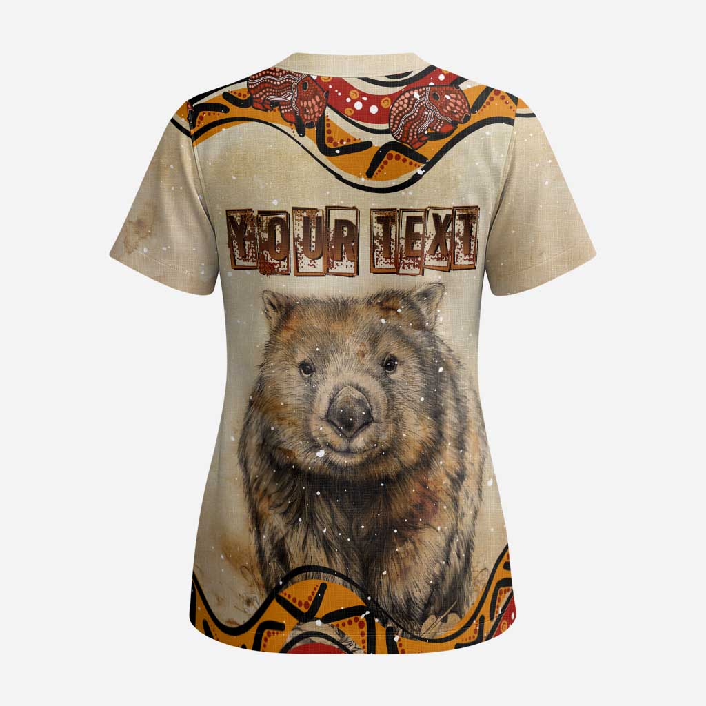 I Love Wombat Scrub Top Australian Aboriginal Art - Aussie Hoodie