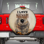 I Love Wombat Spare Tire Cover Australian Aboriginal Art