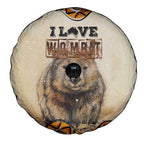 I Love Wombat Spare Tire Cover Australian Aboriginal Art