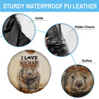 I Love Wombat Spare Tire Cover Australian Aboriginal Art