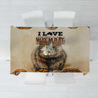 I Love Wombat Tablecloth Australian Aboriginal Art