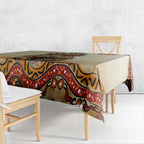 I Love Wombat Tablecloth Australian Aboriginal Art