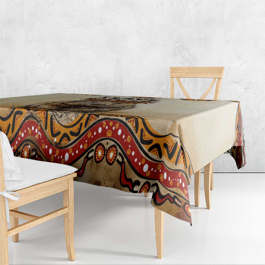 I Love Wombat Tablecloth Australian Aboriginal Art