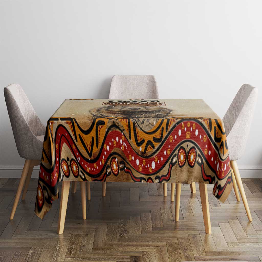 I Love Wombat Tablecloth Australian Aboriginal Art