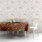 I Love Wombat Tablecloth Australian Aboriginal Art