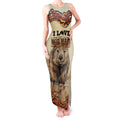 I Love Wombat Tank Maxi Dress Australian Aboriginal Art