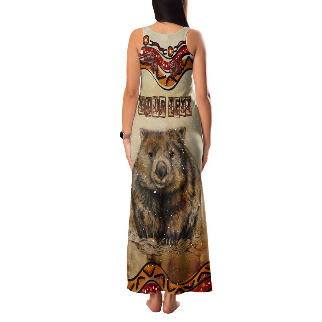 I Love Wombat Tank Maxi Dress Australian Aboriginal Art