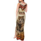I Love Wombat Tank Maxi Dress Australian Aboriginal Art