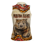 I Love Wombat Women Sleeveless Polo Shirt Australian Aboriginal Art