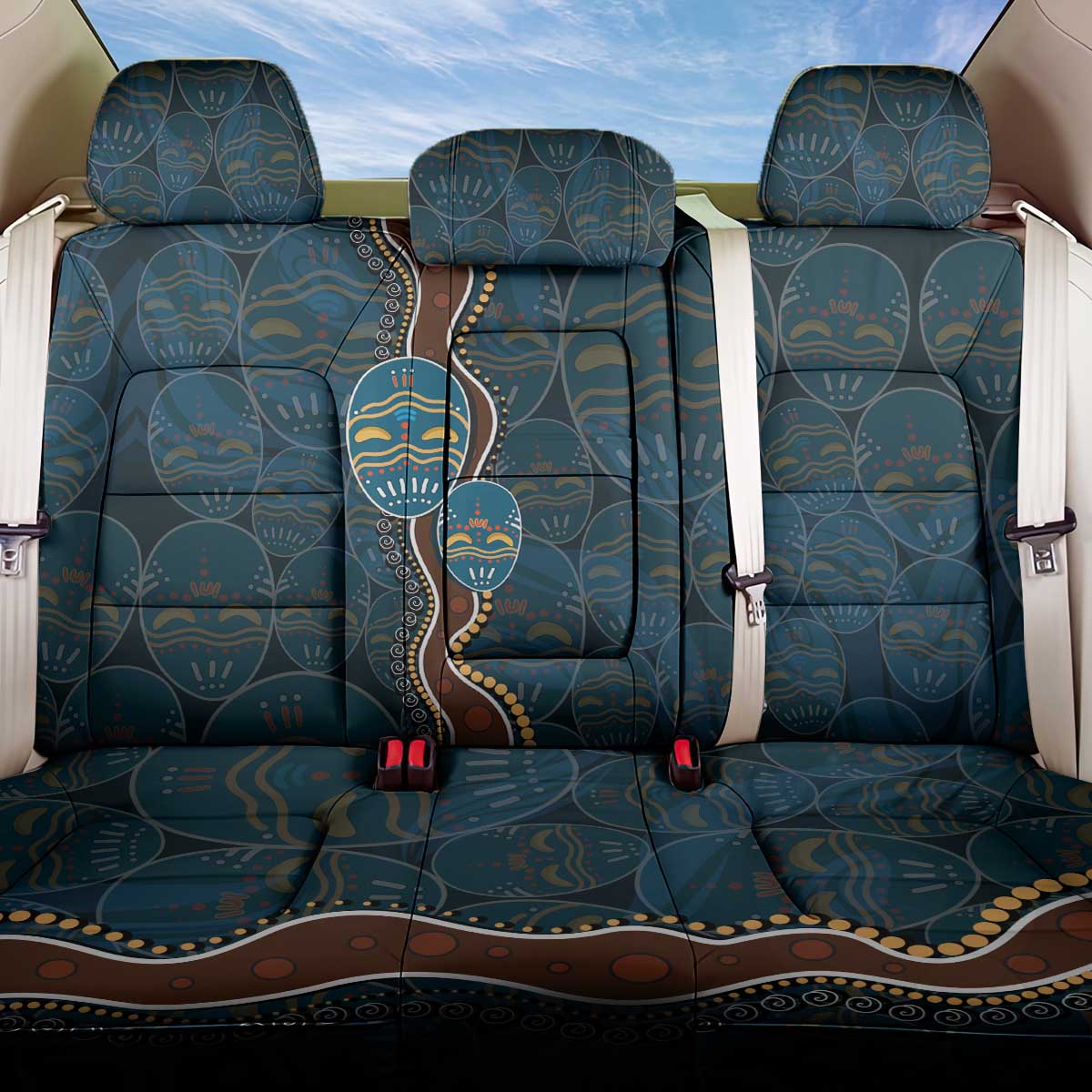Aboriginal Masks Art Back Car Seat Cover Australian Indigenous