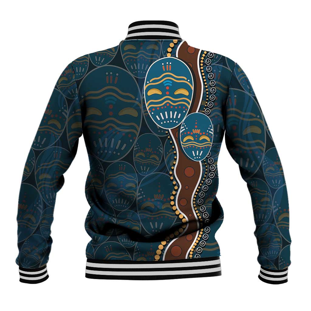 Aboriginal Masks Art Baseball Jacket Australian Indigenous