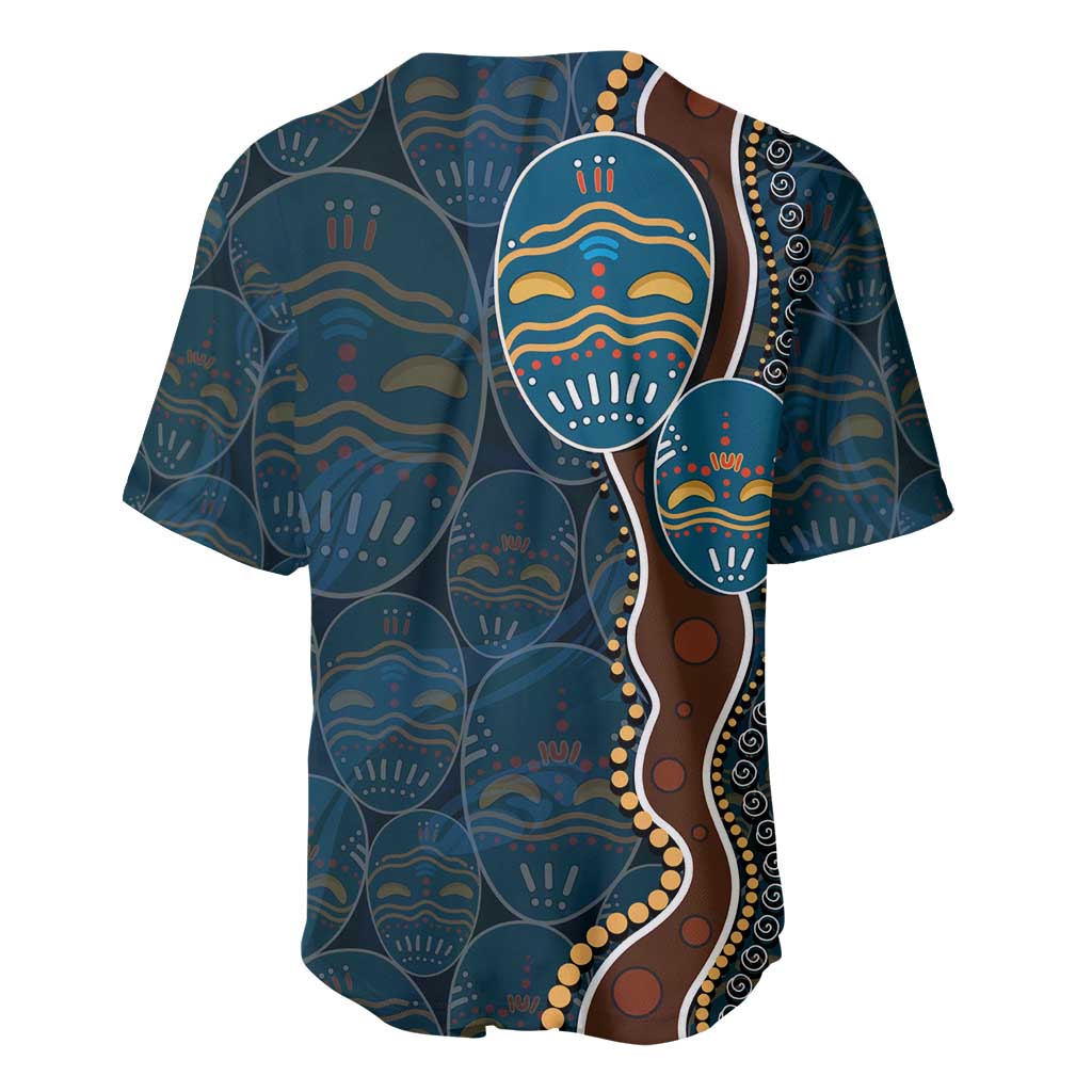 Aboriginal Masks Art Baseball Jersey Australian Indigenous
