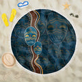 Aboriginal Masks Art Beach Blanket Australian Indigenous