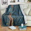 Aboriginal Masks Art Blanket Australian Indigenous