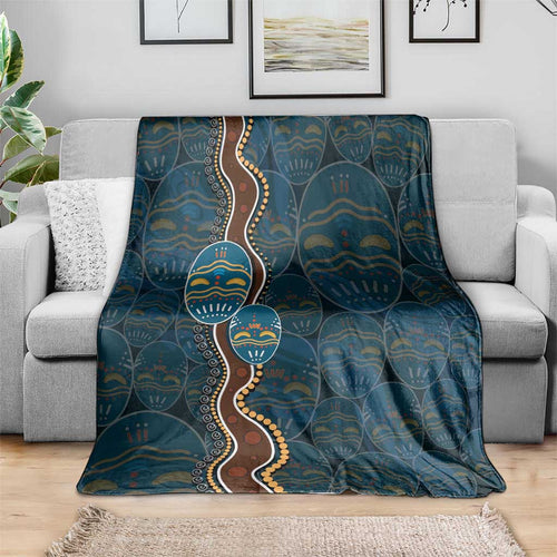 Aboriginal Masks Art Blanket Australian Indigenous