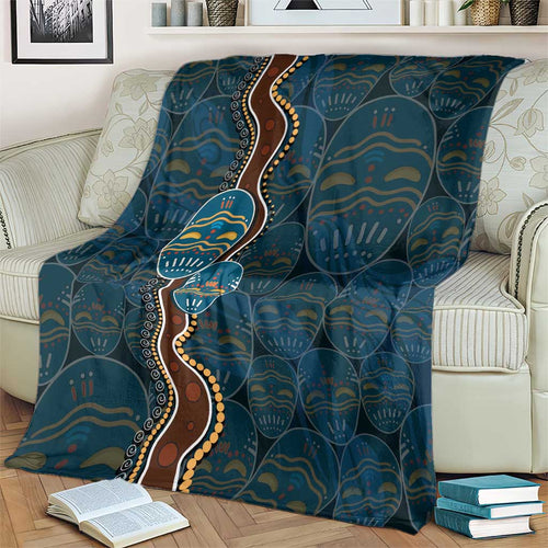 Aboriginal Masks Art Blanket Australian Indigenous