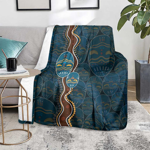 Aboriginal Masks Art Blanket Australian Indigenous