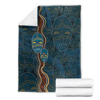 Aboriginal Masks Art Blanket Australian Indigenous