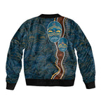 Aboriginal Masks Art Bomber Jacket Australian Indigenous