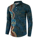 Aboriginal Masks Art Button Sweatshirt Australian Indigenous